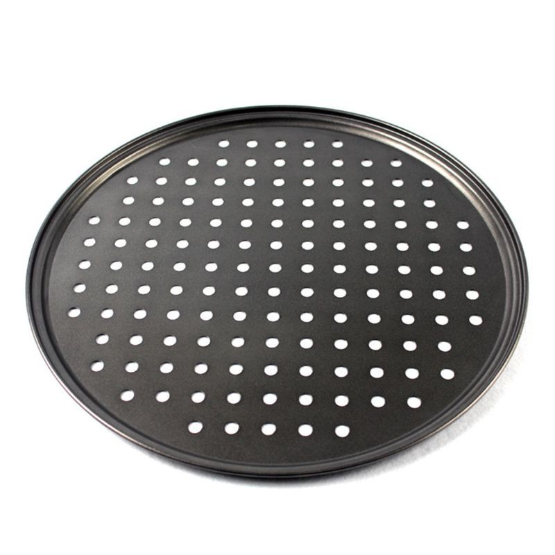 Khay nướng bánh pizza có lỗ bằng thép carbon chống dính cỡ 9/10/11/12inch