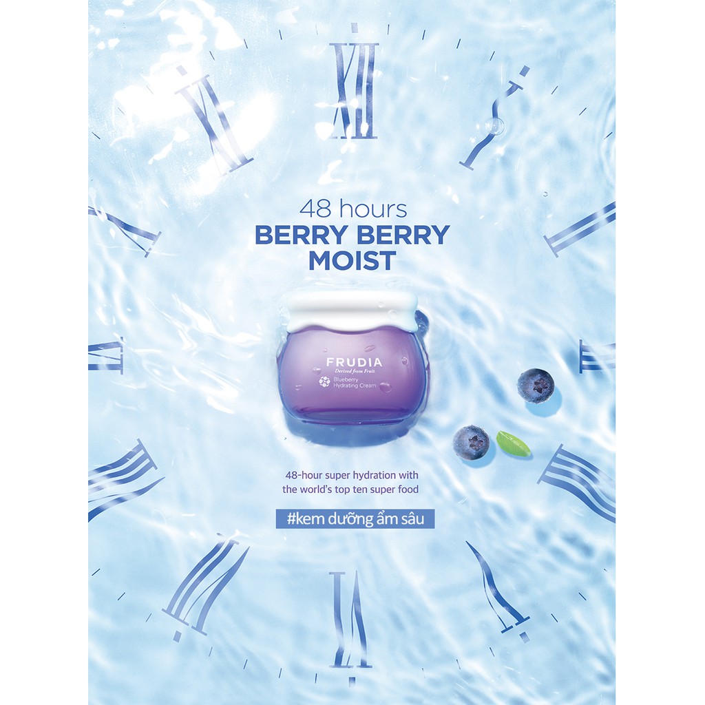 [Tặng 72k] Kem Dưỡng Ẩm Cho Da Chiết Xuất Việt Quất Frudia Blueberry Hydrating Cream 10g