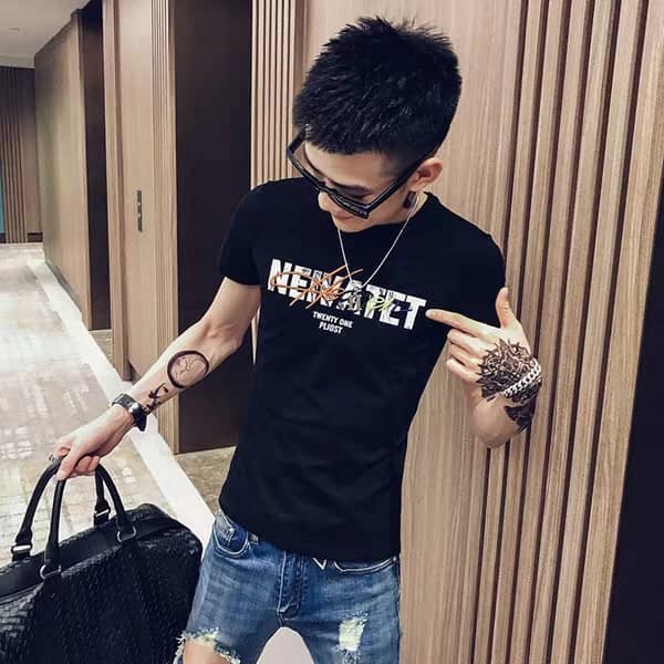 ÁO THUN NAM VẢI MỊN ĐẸP MẶC MÁT TAY NGẮN BODY CAO CẤP ÁO THUN NGẮN TAY ATET