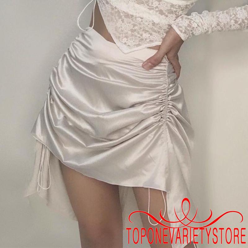 Chân Váy Dây Rút Màu Trơn Thời Trang Nữ Tính | BigBuy360 - bigbuy360.vn