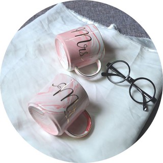 Cốc gốm sứ uống cà phê in chữ sáng tạo, dung tích 380ml