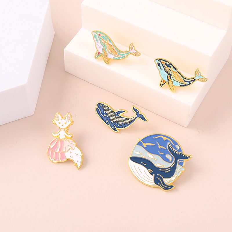Ghim Cài Áo Hình Cá Voi/Cá Voi Độc Đáo Thời Trang