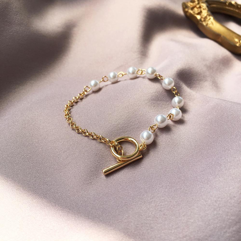 EXPEN Vòng Tay Chuỗi Hạt Ngọc Trai Thời Trang Hàn Quốc