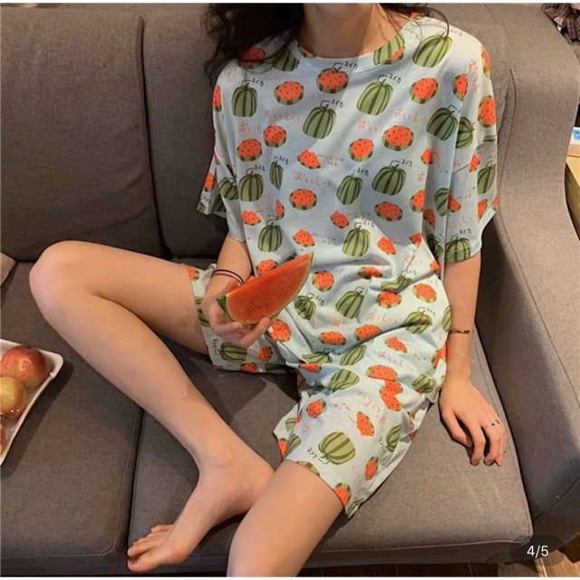 Bộ ngủ icon siu cute dưa hấu, cừu, thỏ