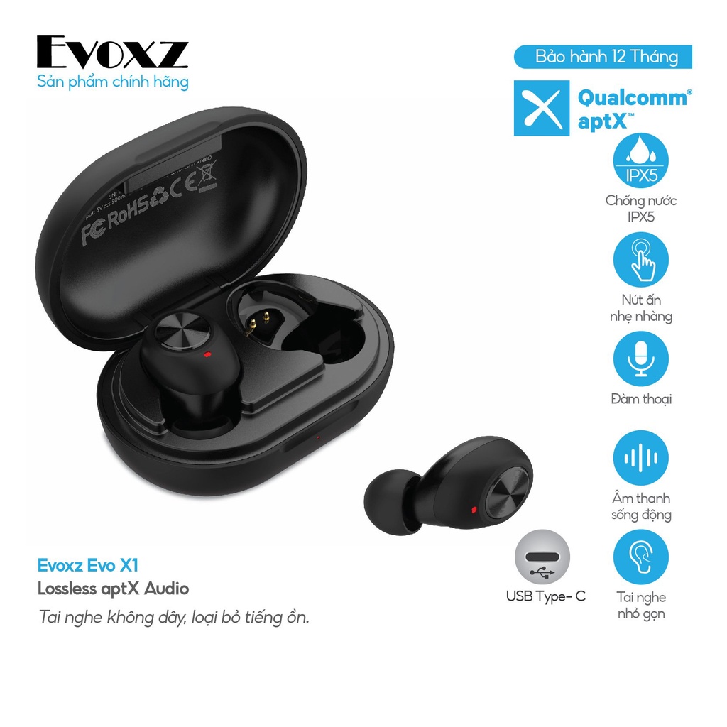 Tai nghe Bluetooth TWS Evoxz - X1