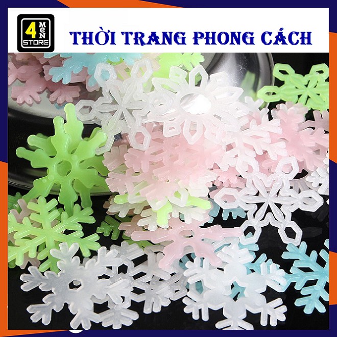 Gói 50 Bông Tuyết Dạ Quang Phát Sáng Dán Tường, Trang Trí Nhà Cửa