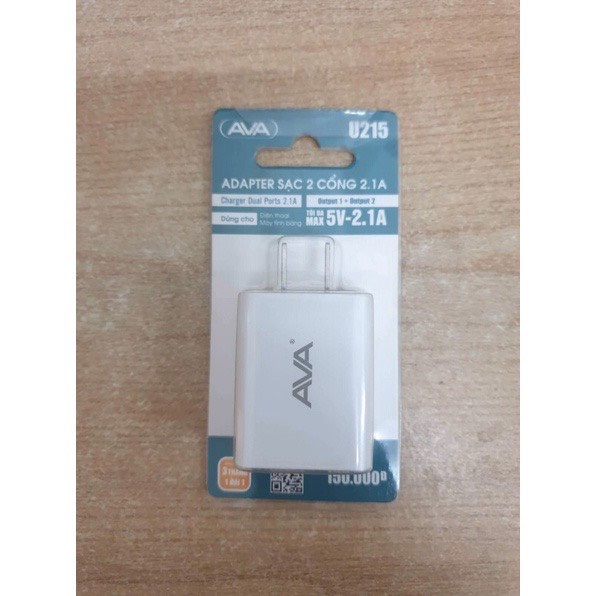 Củ sạc 2 cổng USB 12W Dual AVA ACL168