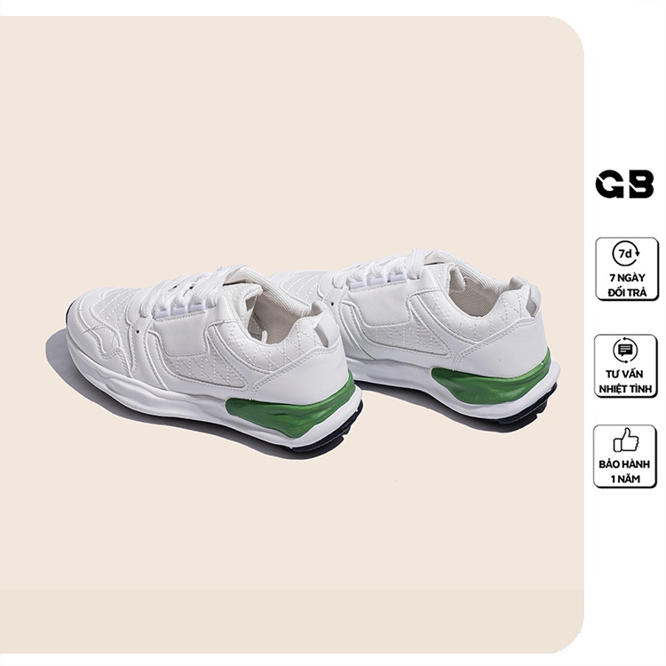 Giày Thể Thao Nữ Đế Cao Màu Trắng Đơn Giản giayBOM GB Warriors B1606