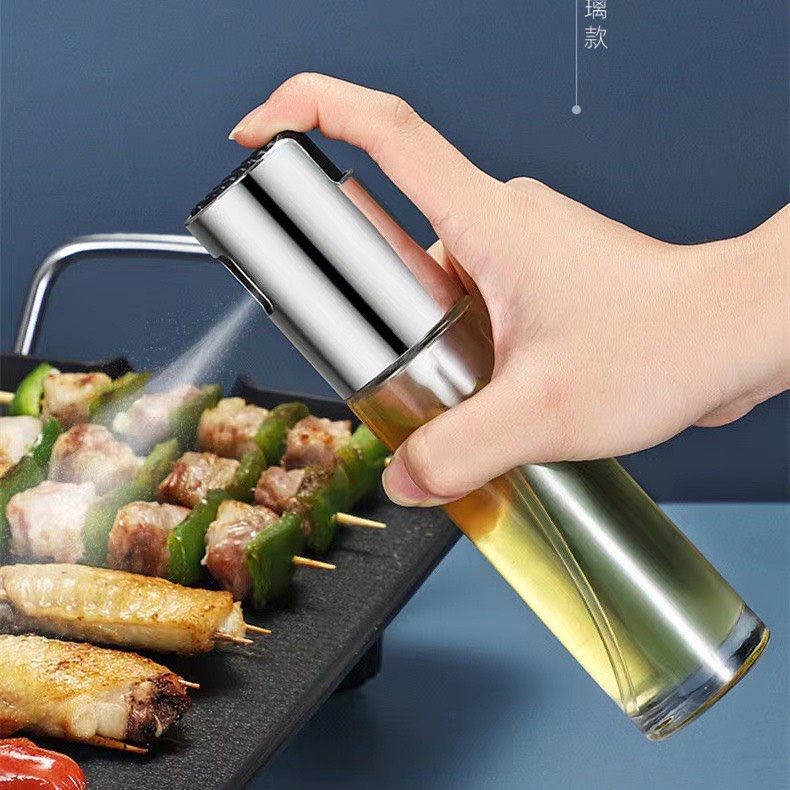 Bình xịt dầu ăn phun sương cho nồi chiên không dầu chai thủy tinh cao cấp 100ml (E50)