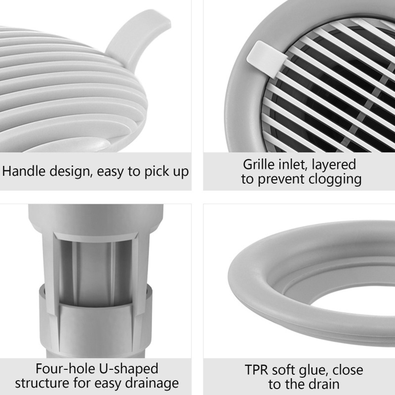 Nắp Chặn Cống Thoát Nước Lọc Rác Chống Tắc Nghẽn Tiện Dụng Cho Nhà Bếp / Phòng Tắm