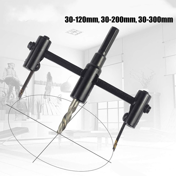 Bộ mũi khoan 200mm khoét điều chỉnh cữ chuyên dùng khoét thạch cao và gỗ ép mềm