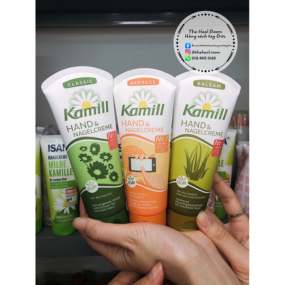 Kem Tay Kamill Balsam 🍓FREESHIP🍓Kamill Balsam Hoa cúc/Lô hội/Express dưỡng da tay & móng 100ml [Hàng nội địa Đức]