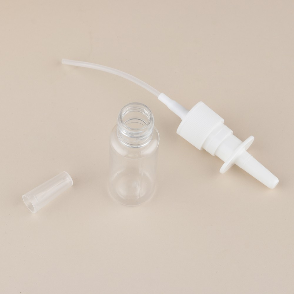 『BSUNS』 New Empty Plastic Bottles Nose Medical Packaging Nasal Spray Pump White Health Refillable Mist Sprayer