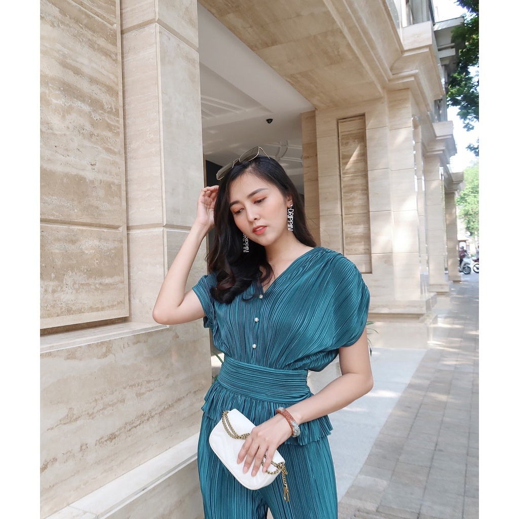 Set bộ xanh nhũ sang chảnh không nhăn - ANGEL.V
