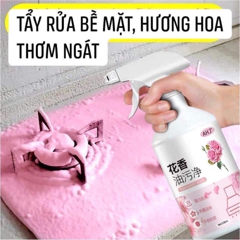 Xịt tẩy rửa đa năng hương hoa anh đào, xịt tẩy rửa nhà vệ sinh 500 ml