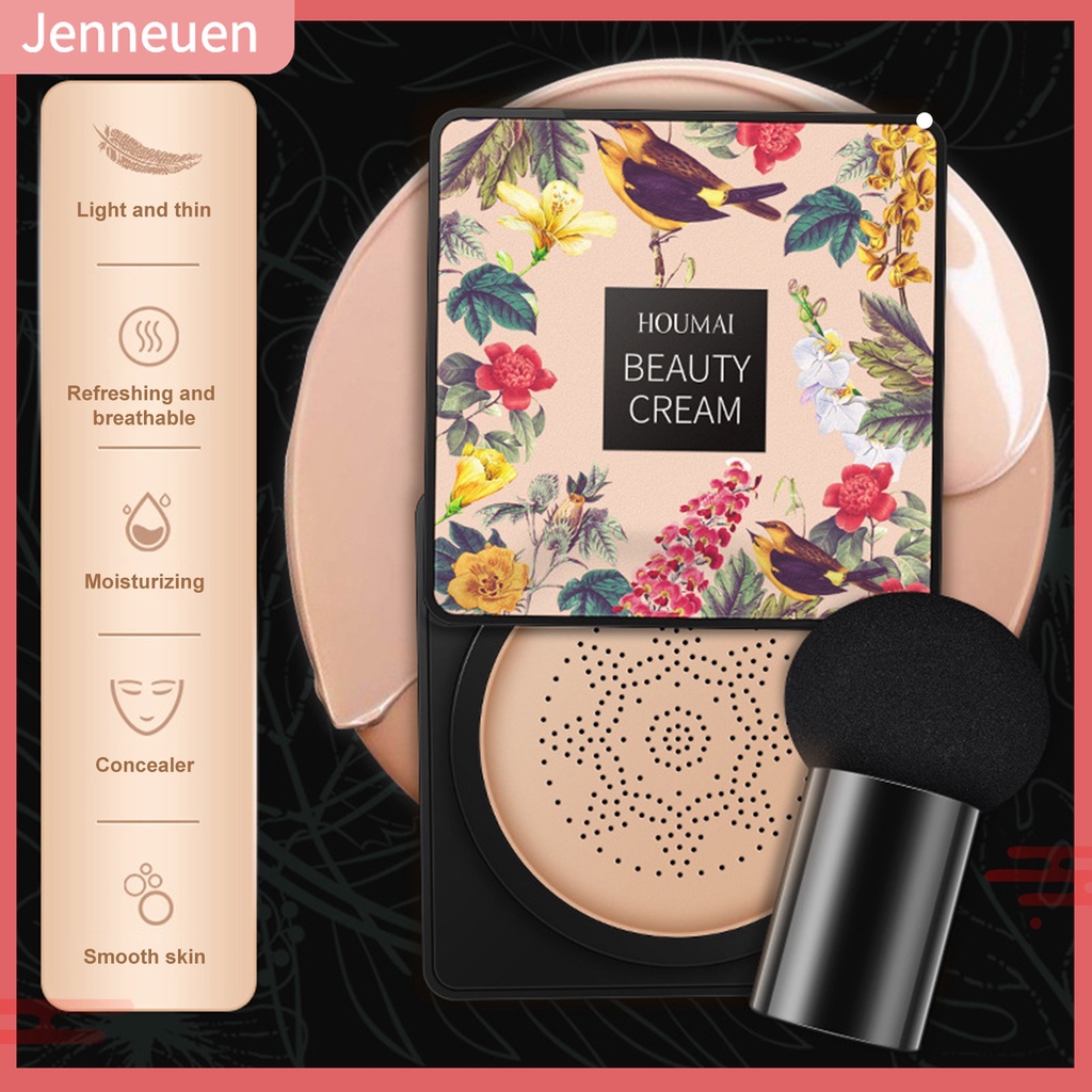 Kem BB Dạng Lỏng 20g Che Khuyết Điểm Lâu Trôi Kèm Mút Trang Điểm Hình Nấm Dành Cho Nữ