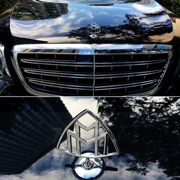 Logo Maybach nắp capo đầu xe ô tô, dùng độ cho xe Mercedes cao cấp: Mã MB2669
