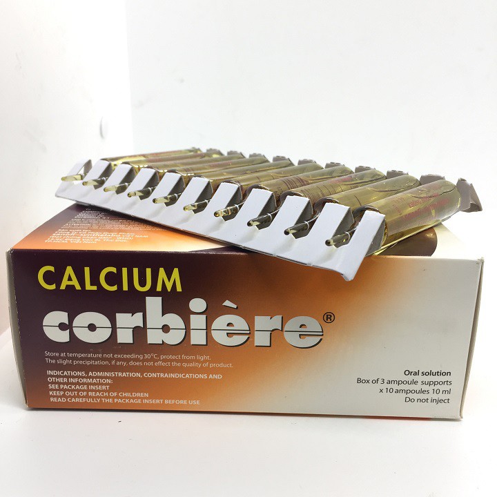 Calcium Corbiere bổ sung canxi hộp 30 ống 10ml