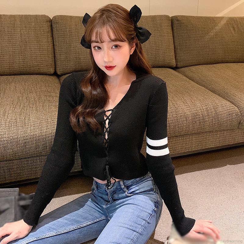 Áo Khoác Cardigan Dệt Kim Tay Dài Màu Sắc Thời Trang Mùa Thu Cho Phái Nữ