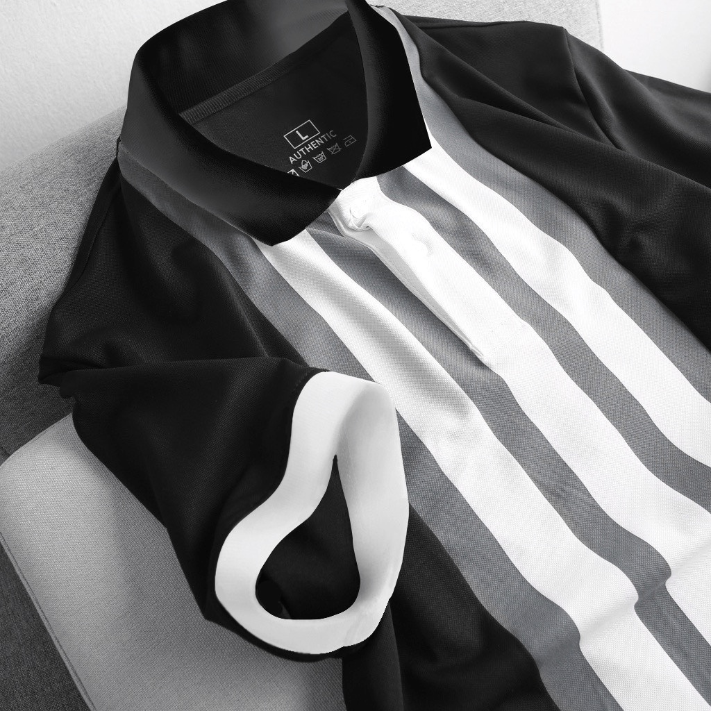 ÁO THUN NAM PHỐI BA SỌC DỌC ĐẸP TINH TẾ ĐẲNG CẤP VLTN FASHION