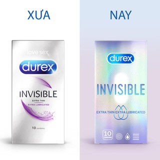 Bao cao su Durex Extra Thin Extra Lubricated 10 bao