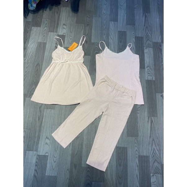 SALE Set ngủ 2 dây cotton nữ 40-60kg