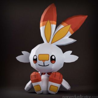Mô hình giấy [Pokemon Sword and Shield] Scorbunny