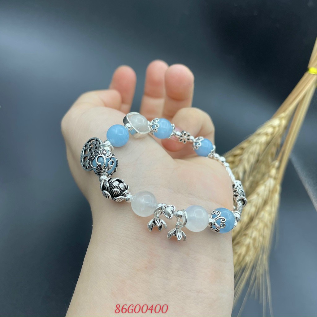 Vòng Tay Charm Bạc S925 Mix Đá Tự nhiên  - Đủ Mẫu Đẹp - Phù Hợp Nhiều Cung Mệnh