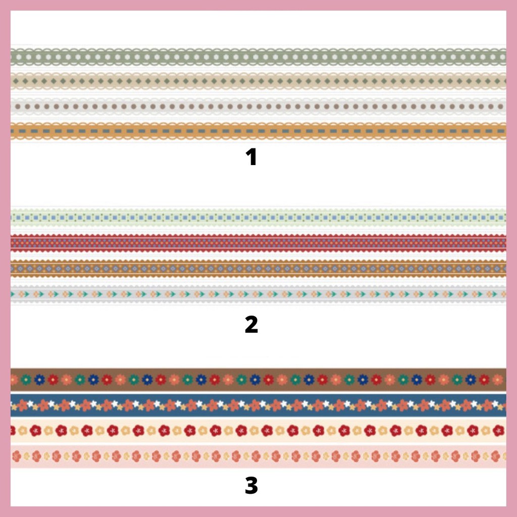 STICKER MASKING TAPE VINTAGE TRANG TRÍ SỔ/PLANNER