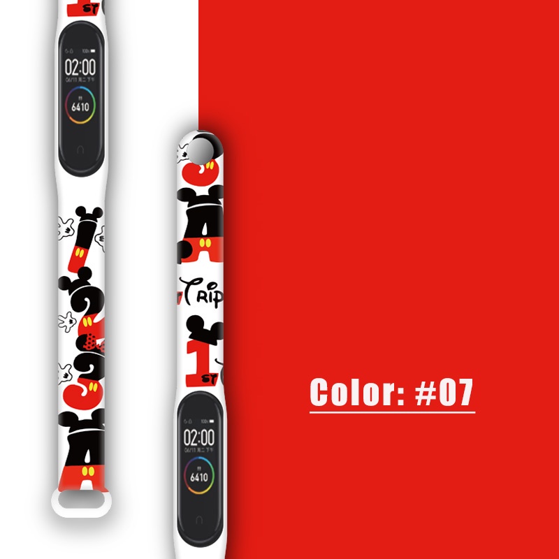 Dây Đeo Thay Thế Chất Liệu Silicon Hoạ Tiết Hoa Thời Trang Cho Mi Band 6/5/4/3