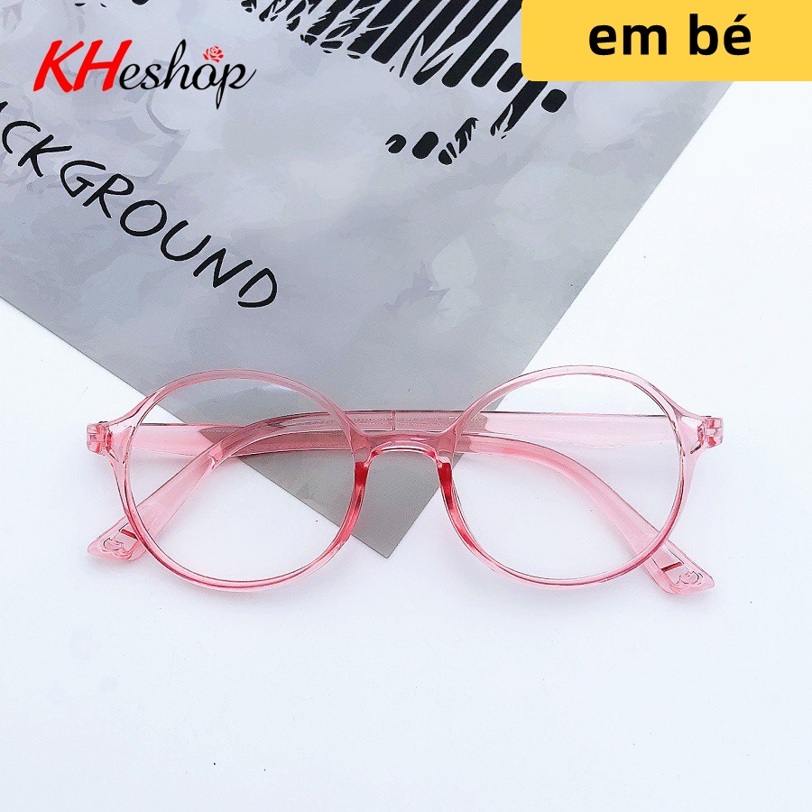 Kính mới nhất năm 2021 tròng tròn chống ánh sáng xanh cho bé,  phù hợp học online trên máy tính, mã Y2806