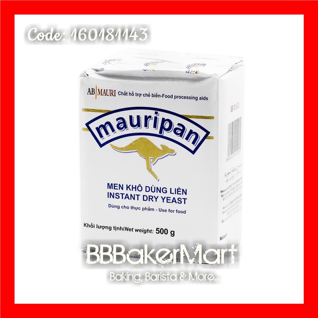 500gr - Men khô NGỌT hiệu MAURIPAN VÀNG - Cục 500gr