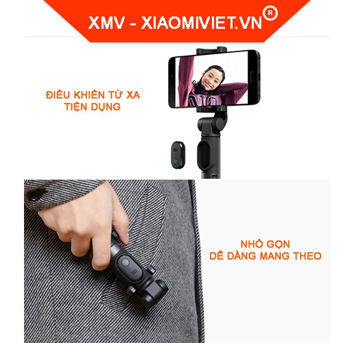 Gậy chụp hình 3 chân Xiaomi XMZPG01YM - Kết nối bluetooth - Hàng chính hãng | BigBuy360 - bigbuy360.vn