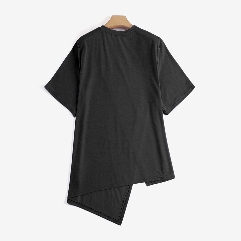 Áo thun ZANZEA tay ngắn xẻ tà thời trang dành cho nữ