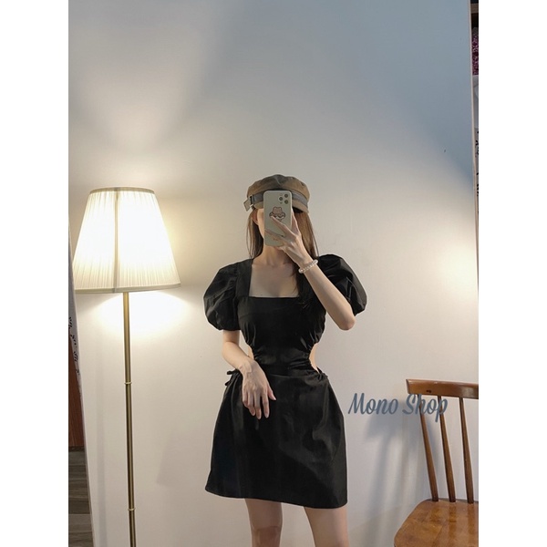 Váy hở eo rút dây, váy khoét eo cổ vuông hở lưng (ảnh thật/sẵn) | BigBuy360 - bigbuy360.vn