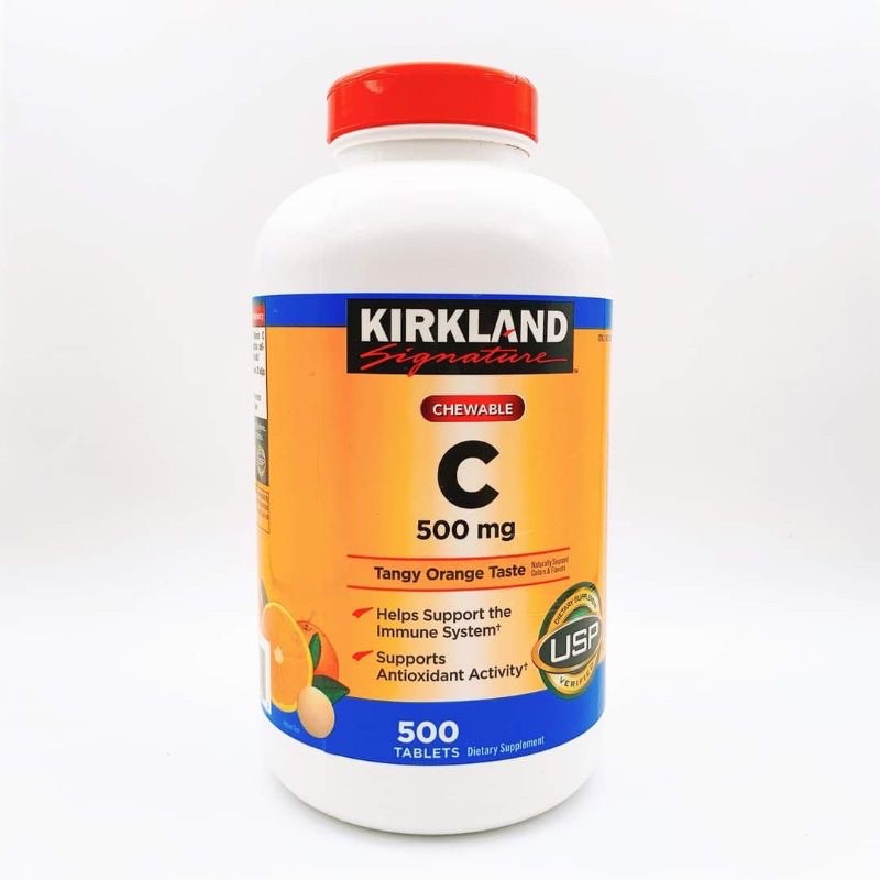 Viên ngậm Vitamin C 500mg Kirkland Hộp 500 viên [Mỹ]