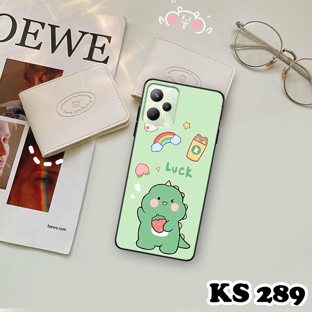Ốp lưng Oppo Realme C33 - Realme C35 - Ốp Oppo in hình khủng long DinoCute - Lưng nhám viền TPU
