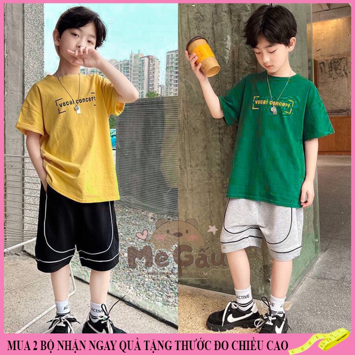 Bộ quần áo bé trai 18-45kg,quần áo bé trai 4-14 tuổi VOCAL nam tính,thấm hút mồ hôi tốt.VAC39