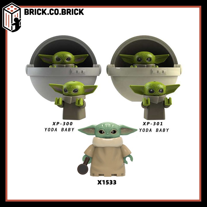 Non Lego Baby Yoda Đồ chơi Lắp Ráp Minifigure và Non Lego Mô Hình Chiến tranh giữa các vì sao Star Wars X1533