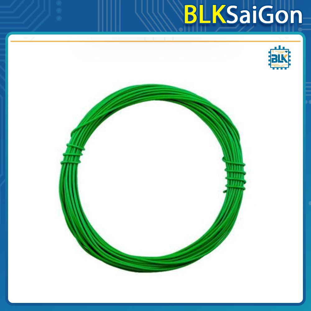 Dây Điện 0.5MM Màu Xanh Lá (Cuộn Nhỏ 5 Mét)