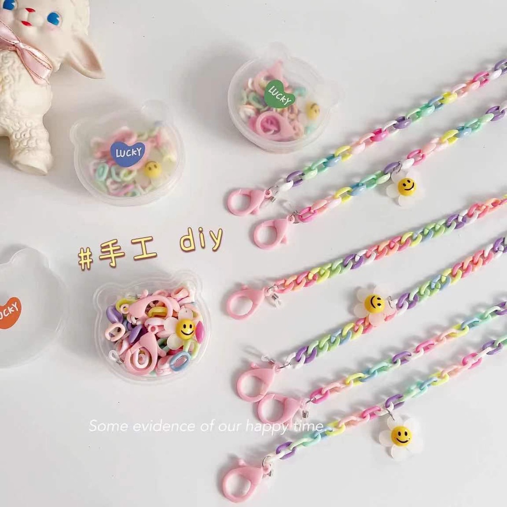 Mới Dây Đeo Cổ Mặt Hình Hoa Cúc Bằng acrylic Màu Kẹo Sáng Tạo