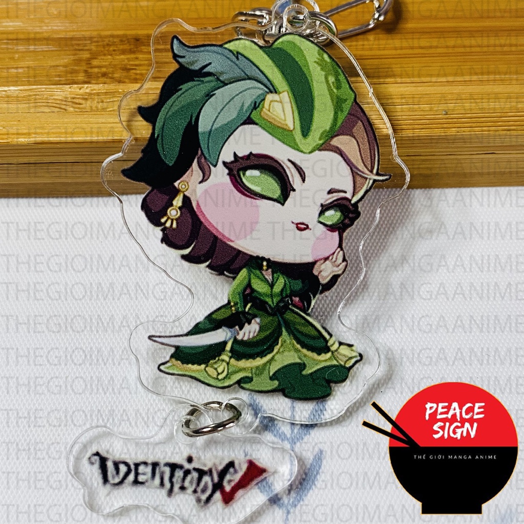 ( Mica trong acrylic ) Móc khóa in hình IDENTITY V ver TREO THẢ anime chibi dễ thương