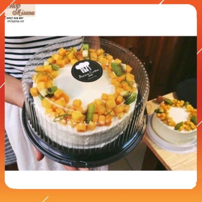 Hộp nhựa tròn đựng bánh 20cm - A024 dùng đựng bánh, thực phẩm