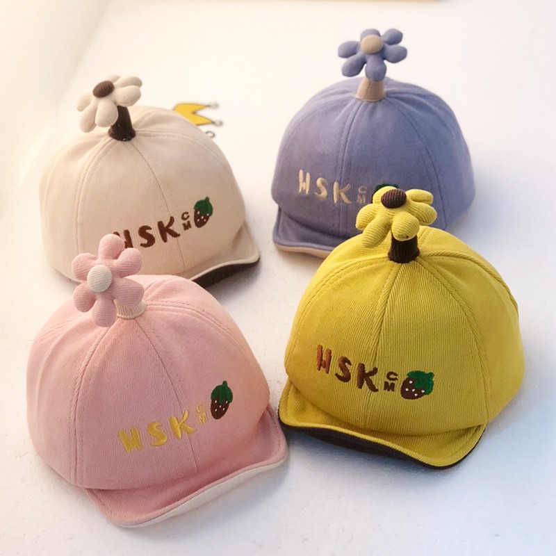 Mũ Lưỡi Trai Họa Tiết Chữ Thêu Đáng Yêu Cho Trẻ Em