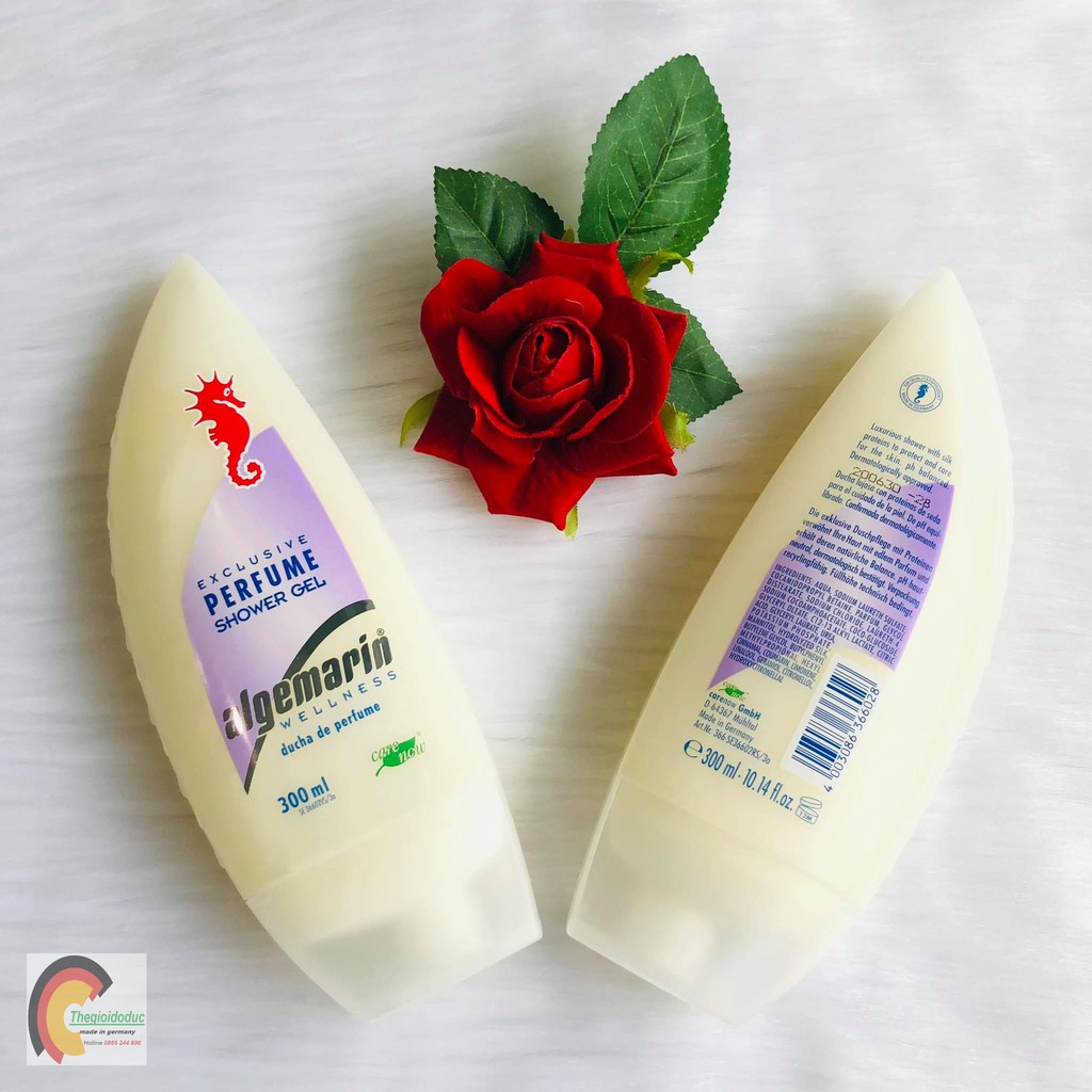 Sữa tắm cá ngựa Algemarin Perfum chai vuông 300ml, mẫu mới hương thơm quý phái | BigBuy360 - bigbuy360.vn