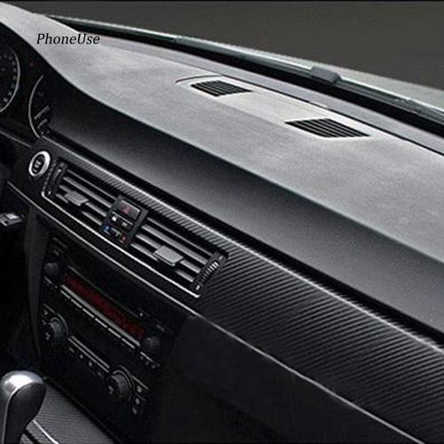 Cuộn Phim Dán Vinyl Sợi Carbon 3D Màu Đen Trang Trí Xe Hơi DIY