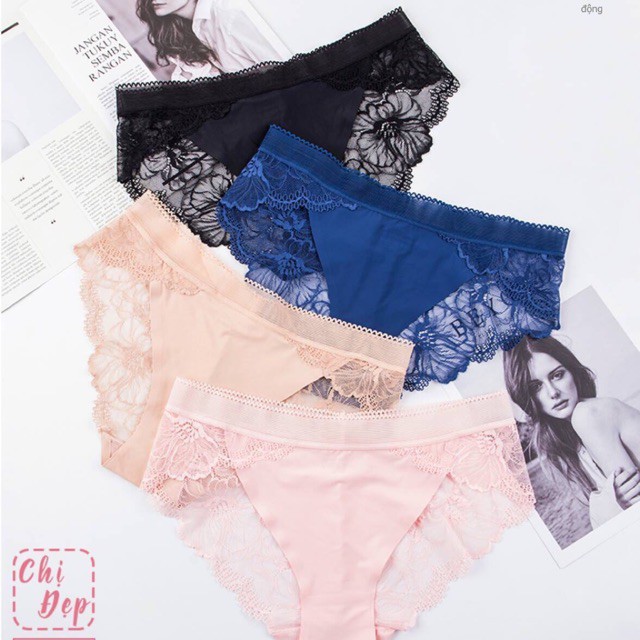 Quần Lót Nữ Ren Sexy thiết kế họa tiết ren xuyên thấu siêu gợi cảm quyến rũ - QL 8423
