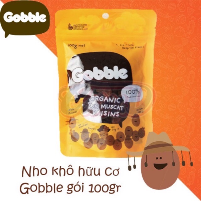 Nho khô hữu cơ Gobble