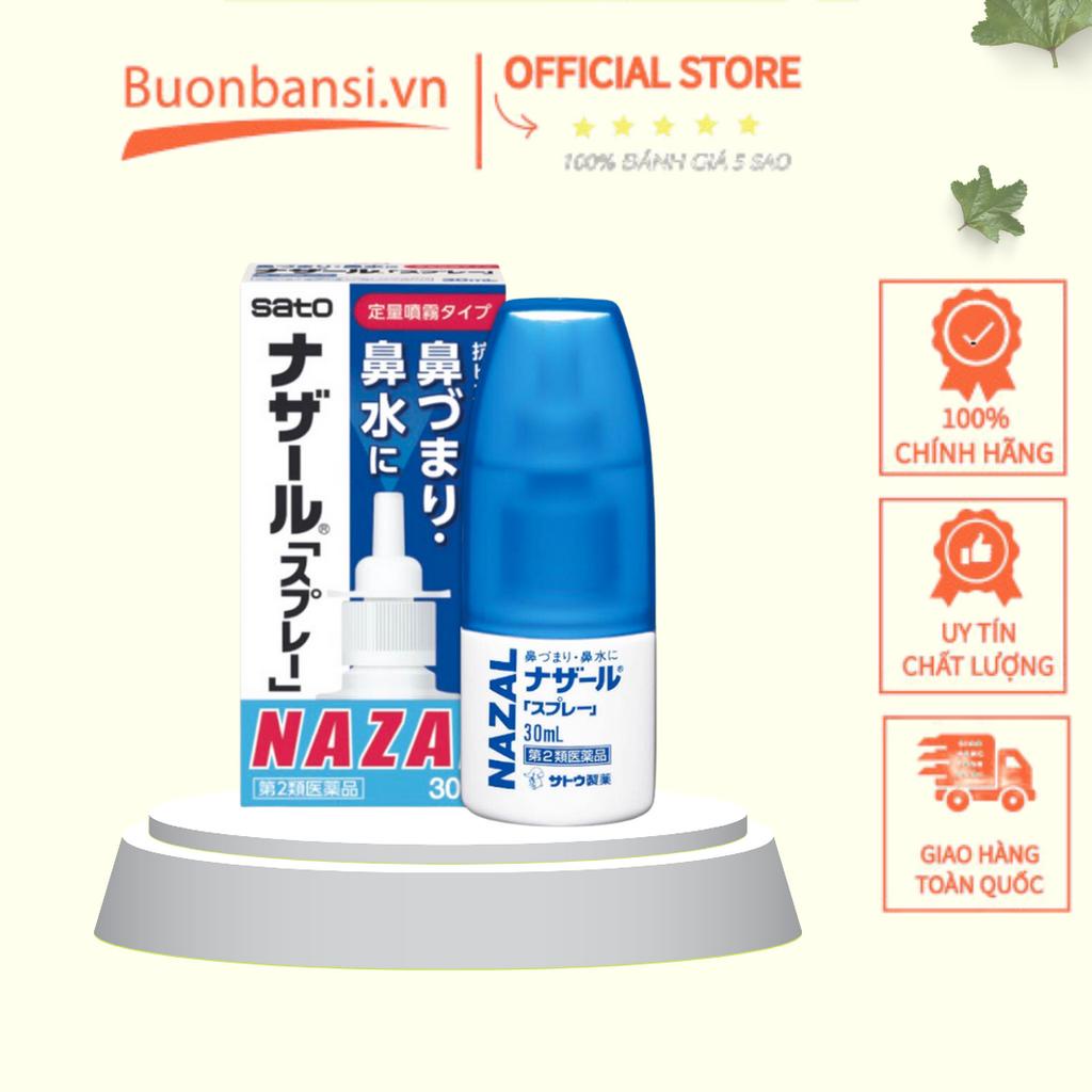 Xịt Xoang Mũi Sato Nazal (Màu Xanh Dương) 30Ml Nhật Bản