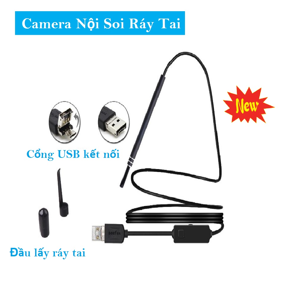 Cách sử dụng Camera Nội Soi Tai Lấy Ráy Tai Siêu Nét Tại Nhà - Thiết kế Thông Minh, Nhỏ Gọn